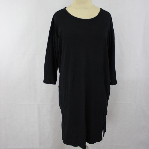 BOY MEETS GIRL. Cotton Embroidered-Logo Slit Dress - Picture 5 of 6